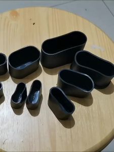 GLdailyToolsMix 10 Pcs Non-Slip Oval Chair Leg Caps Feet Protector Pads PVC Furniture Table Foot Covers Dust Cover Floor Protectors 15x30mm/16x34mm/20x40mm