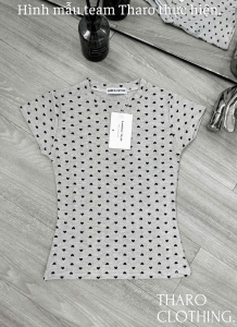 Áo Thun Cổ Tròn Tay Ngắn Họa Tiết Tim - Tharo Clothing [AO00301]