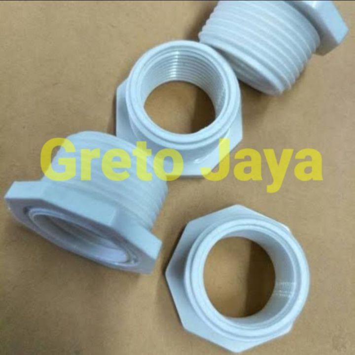 Sok Kran Plastik 1/2 x 3/4 Sambungan Keran PVC Vlok Plok Drat Ring ...
