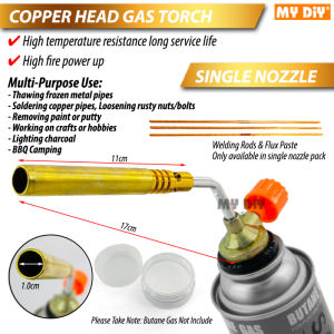 Copper Head Gas Torch Flame Gun Welding Gas Torch Multipurpose Bbq Camping / Butane Igniter Pistol Obor