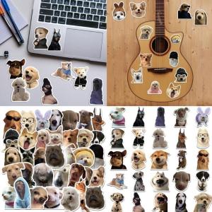 50 miếng chó puppy Miếng dán hình động vật chống nước thẩm mỹ sticker cho chai nước máy tính xách tay sổ lưu niệm Skateboard điện thoại
