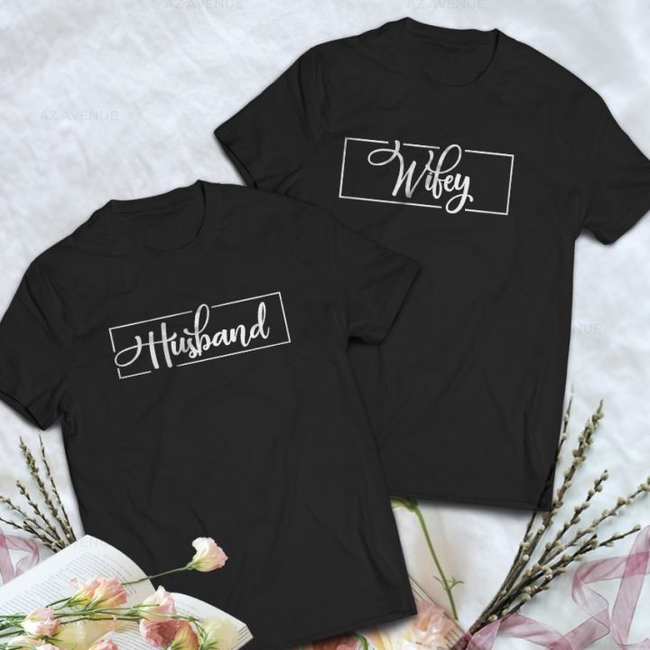 HUSBAND WIFE Couple Shirts Dating Boyfriend Girlfriend T-Shirt T