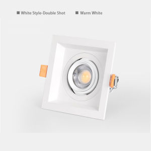 BNE home Led Daring Lamp COB Downlight Recessed Indoor Ceiling Light SpotLights Adjustable Angle Store Commercial Square Grille Light