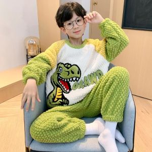 Winter Childrens Pajamas Kids Plush Thick Pajama Set Sleepwear Nightwear Boy Girl Pyjamas Warm Shark Pijamas for 4 6 8 12 Years2026