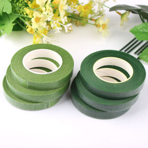 5 Rolls Green Floral Tape Flower Tape Florist Elastic Waterproof Tape Self Adhesive Green Tape for Gift Handmade Diy Material