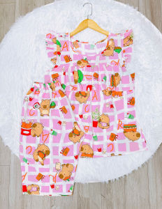 Được chọn mẫu. Bộ Tole/lanh quần LỬNG áo cánh tiên bèo to (45-70kg)/ Tole 2 da loại 1. (Chat với shop để chọn mẫu nhé).