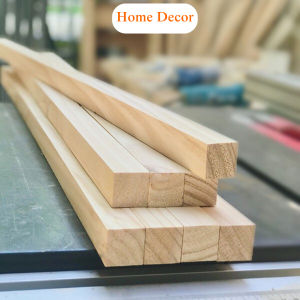 Thanh Gỗ Thông Vuông 2cm Dài 1m2 Gỗ Thông Xẻ Thanh Vuông Chà Mịn 4 Mặt
