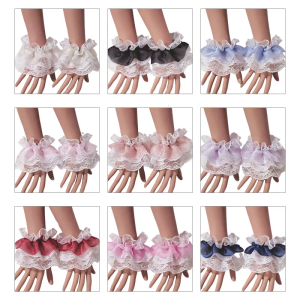 Decorated Cuff Fake Sleeves Autumn Winter Wild Sweater Decorative Sleeves Flounces Wrist Sleeves Pleated Wrist Accessory