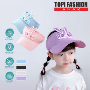 MD-P579 Topi Anak Rajut Visor Pantai Motif Kelinci Baseball Anti Uv / Topi Fashion Anak Rabbit Topi