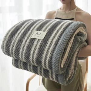 【Super low price】Knit Blanket Throw Soft Chenille Yarn Knitted Blanket Machine Washable Crochet Handmade Knit Throw Blanket for Couch Bed