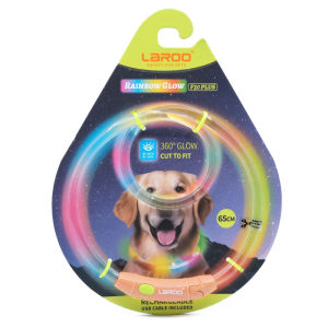 【SG】Laroo Rainbow Glow LED Dog Cat Collar USB Rechargeable Light Water Resistant Flashing 100% Authentic DIY Cuttable Fast Delivery