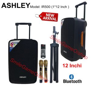 Ashley Portable Speaker Model : IR500 12 Inchi Bisa di Cas Bonus 2 Mic & 1 Tripot