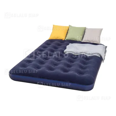 Kasur Pompa Kasur Angin Karet 190cm x 130cm Matras Lazy Bag SINGLE Matras Karet Air Bed Twin Biru kasur pompa Kasur Angin Double Biru / Kasur Angin Single / Kasur Angin Portable / Kasur Angin Twin / Paket Kasur Angin Single