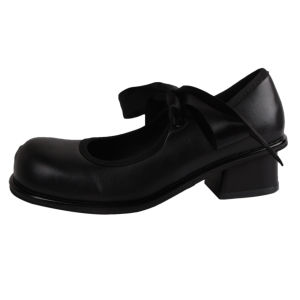 Womens shoes Mary Jane small shoes new pink strap bow thick heels Japanese single shoes