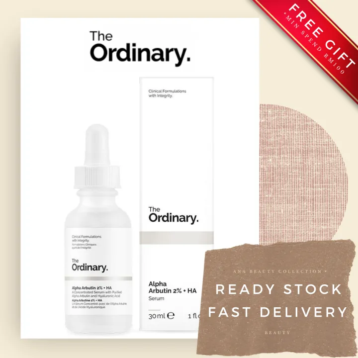 THE ORDINARY ALPHA ARBUTIN 2% + HA FACE SERUM BRIGHTEN SKIN ...