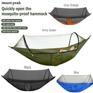 Mount peak Self-Expanding Outdoor Hammock Portable Swing Includes Mosquito Net and Reinforced Straps Khemah Buaian Aktiviti Lasak