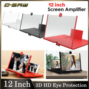 C-SAW Newest 12 Inch 3D HD Cell Phone Screen Amplifier Pull-out Large Screen with Desk Holder Magnifying Folding for Movie Game for iPhone 12 11 X/XS 8/7/6/5 Samsung HUAWEI Xiaomi VIVO OPPO
