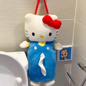 กล่องทิชชู่ Hello Kitty ที่เก็บอะนิเมะ Hello Kitty Tissue Cover ตุ๊กตากล่องกระดาษทิชชูอุปกรณ์