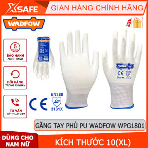 Găng tay phủ PU WADFOW WPG1801 size XL đạt tiêu chuẩn EN388:3131X dùng cho công việc phổ thôngchính hãng