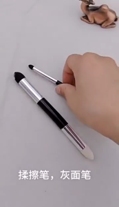 2Pcs Blending Sponge Pen Double Tip Reusable Drawing Art Soft Oil Pastel Blending Washable Sketch Rubbing Sponge Brush