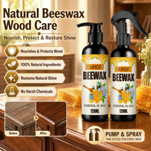 Natural Furniture Beeswax Spray Wood Polish Spray Protective Shine Enhancer Home Wood Furniture Care Maintenance