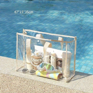 1pc PvC Waterproof  wash bag transparent large capacity light weight