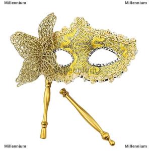 [COD] Millennium Halloween Mặt Nạ Bên Với Tổ Giữ Thanh Buổi Tối Prom Masquerade Mặt Nạ Giai Đoạn Cosplay Đạo Cụ Venetian Nửa Mặt Nạ Cho Phụ Nữ