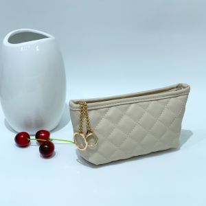 Womens Quilted Phone Holder Pouch and Chain Decor