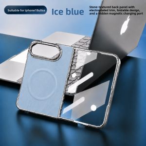 For iPhone Duo Fold Case With tempered film Protective Back Cover For MagSafe Wireless Charging Shell Phone Funda
