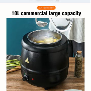 Stainless steel 10L Electric Soup Warmer/ Porridge Warmer with local socket Adjustable Temperature