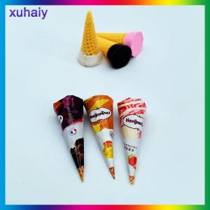 3ชิ้นบ้านตุ๊กตาไอศกรีมทรงกรวยจำลอง 12ของหวาน - บ้านตุ๊กตา ตกแต่งห้องครัวอาหาร