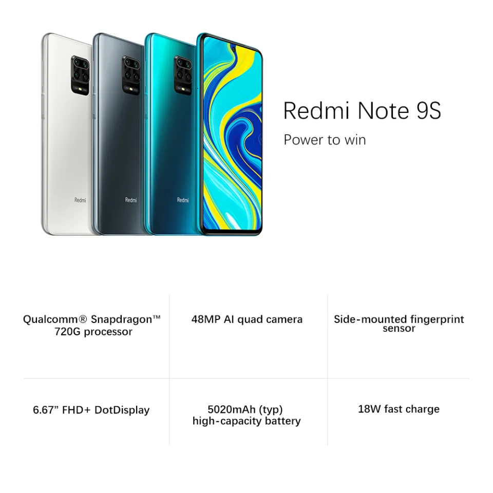 Global Version] Xiaomi Redmi Note 9S 4GB+64GB/6GB+128GB Snapdragon