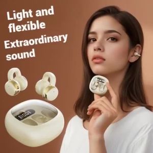 7ZL Wireless Earbuds Headphones with Earhooks Clip-on Earphone BT5.3 Headset with HiFi Stereo