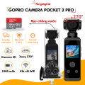 Camera hành trình chống nước Pocket 2 Pro, Camera Gopro 4K HD, Máy quay phim hành động xoay 270 độ. 