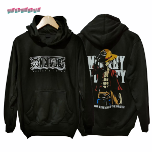 JAKET ANIME ONE PIECE LUFFY  - HOODIE SWEATER - NARUTO - TOKYO GHOUL - Attack on Titan Shingeki no Kyojin - Sword Art Online CLOTHING DISTRO OUTFIT MANGA BRAND MEN / WOMEN PRIA / PEREMPUAN COWO / CEWE - TERMURAH