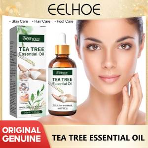 Eelhoe Tea Tree Essential Oil Repair Hair Facial Foot Care Moisturize Dandruff Itching Improve Scalp Smooth Hair Skin Massage Essence Tree Tea Oil Drops Activate Skin Cells Pore Shrinkage Essential Oil