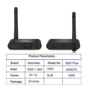 Mirascreen X6W Plus 5G 4K Miracast Wireless DLNA AirPlay HD VGA AV TV Stick Wifi Display Dongle Receiver for IOS Car
