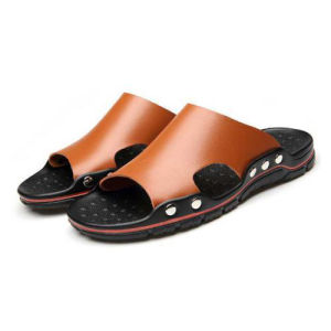 【Local Shipping】MenS Summer Casual Slippers Comfortable Wearable Breathable Non-slip Leather Sandals Flip Flop Beach Hole Shoes