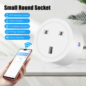 [Ready Stock] Smart Wifi Plug Wifi Socket Switch Power Monitor Remote Control WiFi Sockets Compatible with Alexa Google Home Assistant Voice Control UK Plug
