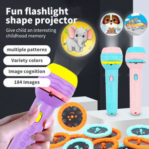 【COD】Flashlight Projector Torch Early Education Toy Cute Cartoon Creativity Animal Flashlight Projector Toy Baby Sleeping Story Book