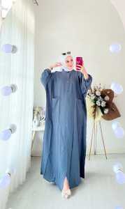 Kaftan Wanita Jumbo Polos Rayon Premium – Daily Dress Busui Friendly Simple Mewah Elegan