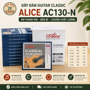 Dây Đàn Guitar Classic Alice AC130-N Chính Hãng Nylon Cao Cấp Normal Tension .028-.043 Bộ 6 Dây