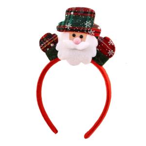 Sparkling Santa Headpiece With Gentle Lighted Fabric Headbands for Holidays Ideal For Nighttime Parties