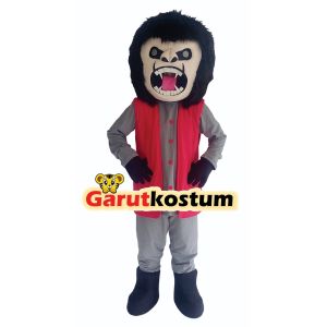 Kostum maskot badut gorilla terbaru dewasa setelan lucu karnaval