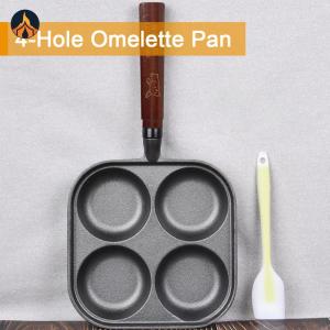 4-Cup Cast Iron Egg Cooker with Handle Omelette Pan Fried Egg Pan Crepe Pan for Breakfast Fried Egg Pancakes Steaks Hamburger [Jocestyle Store]