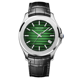 AGELOCER Original Baikal Watch Mens Big Calendar Business Formal Automatic Mechanical Watch Birthday Gift for Men