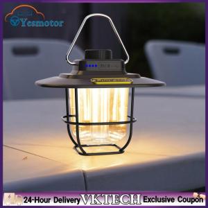 【Local Shipment】LED Camping Lantern with Adjustable Brightness Retro Look and Hook for Hiking Camping and Outdoor Exploration