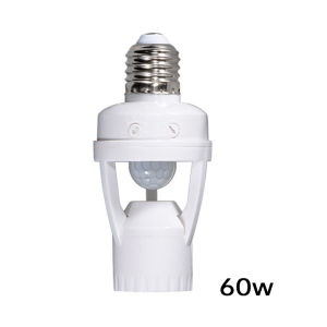 E27 Infrared Sensor Lamp Holder PIR Sensor Lamp Head Adapter Light Socket AC100-240V