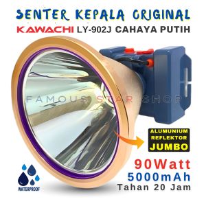 HEADLAMP Senter Kepala KAWACHI LY-902 J Reflektor Jumbo Alumunium Light Body Kuat Tahan 20 Jam Rechargeable Isi Ulang | Senter Kepala Kawachi | Senter Kepala Tahan AIr | Senter Kepala Jumbo - FAMOUS STAR SHOP