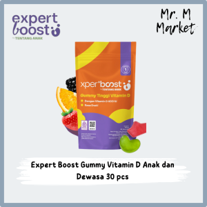 Boost Imunitas & Pertumbuhan | Expert Boost - Gummy Vitamin D 600 IU Anak dan Dewasa | Paket 7 hari & 30 Hari